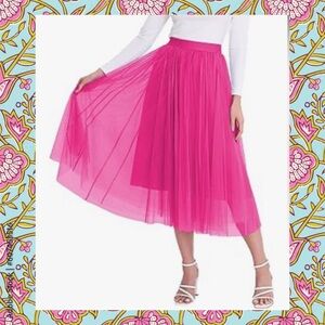 NWT Hot Pink Tulle Maxi Skirt